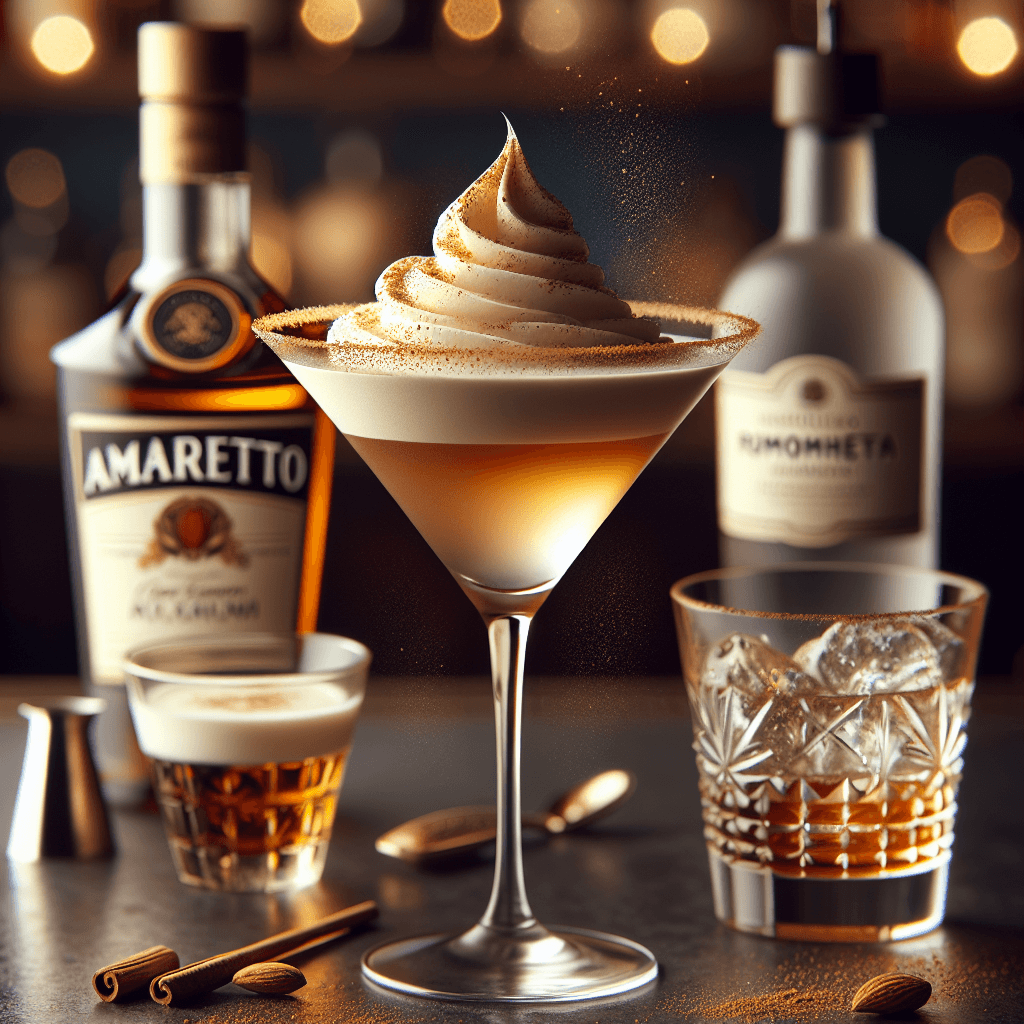 Amaretto Cream Dream Martini, Indulgent dessert cocktail with amaretto