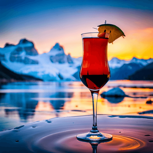 Arctic Twilight, Enigmatic Arctic cocktail with vodka, Jägermeister