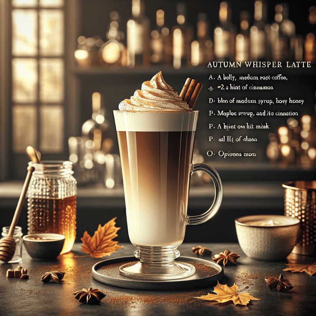 Autumn Whisper Latte, Cozy non-alcoholic latte with coffee, honey ...