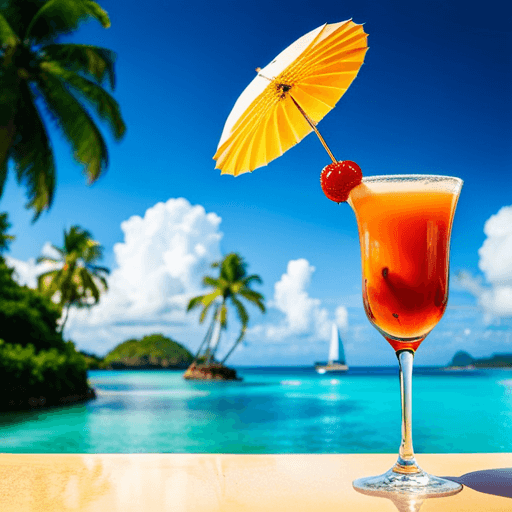 Banana Breeze Bliss, Tropical cocktail with 99 Bananas Banana Liqueur