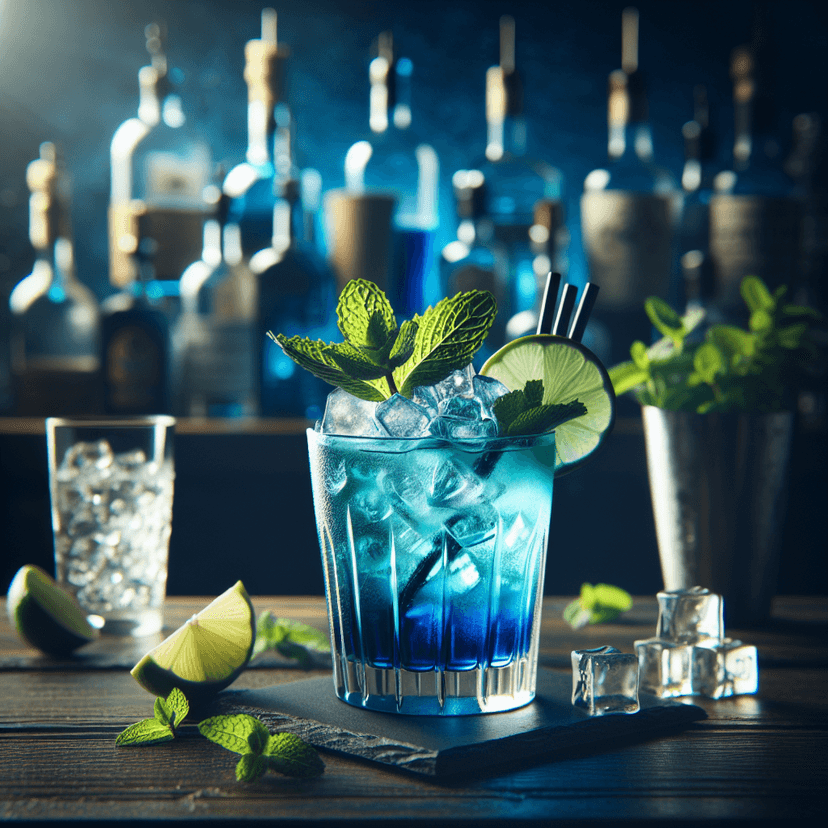 Blue Rebellion, Powerful and refreshing cocktail with a striking blue