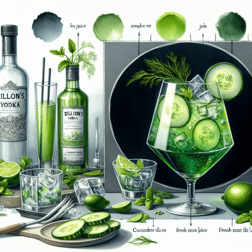 Emerald Enigma, Crisp lime, smooth vodka, vibrant green cocktail