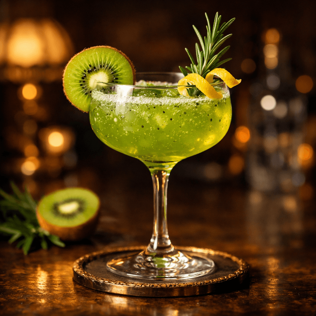 KIWI LEMON VODKA CHRISTMAS COCKTAIL