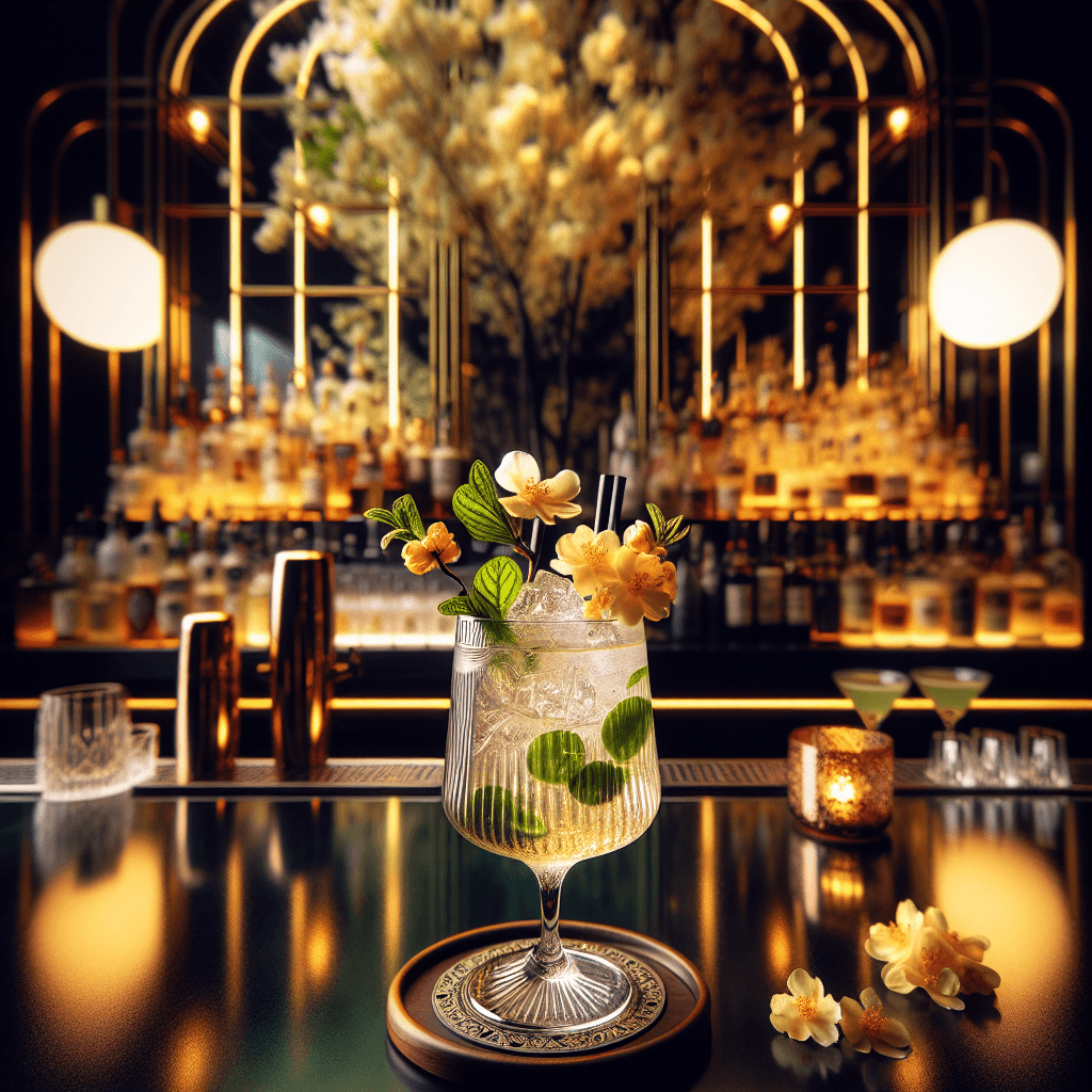 Osmanthus Spring Fizz, Refreshing Osmanthus Spring Fizz cocktail