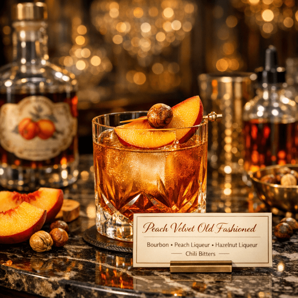 Peach Velvet Old Fashioned