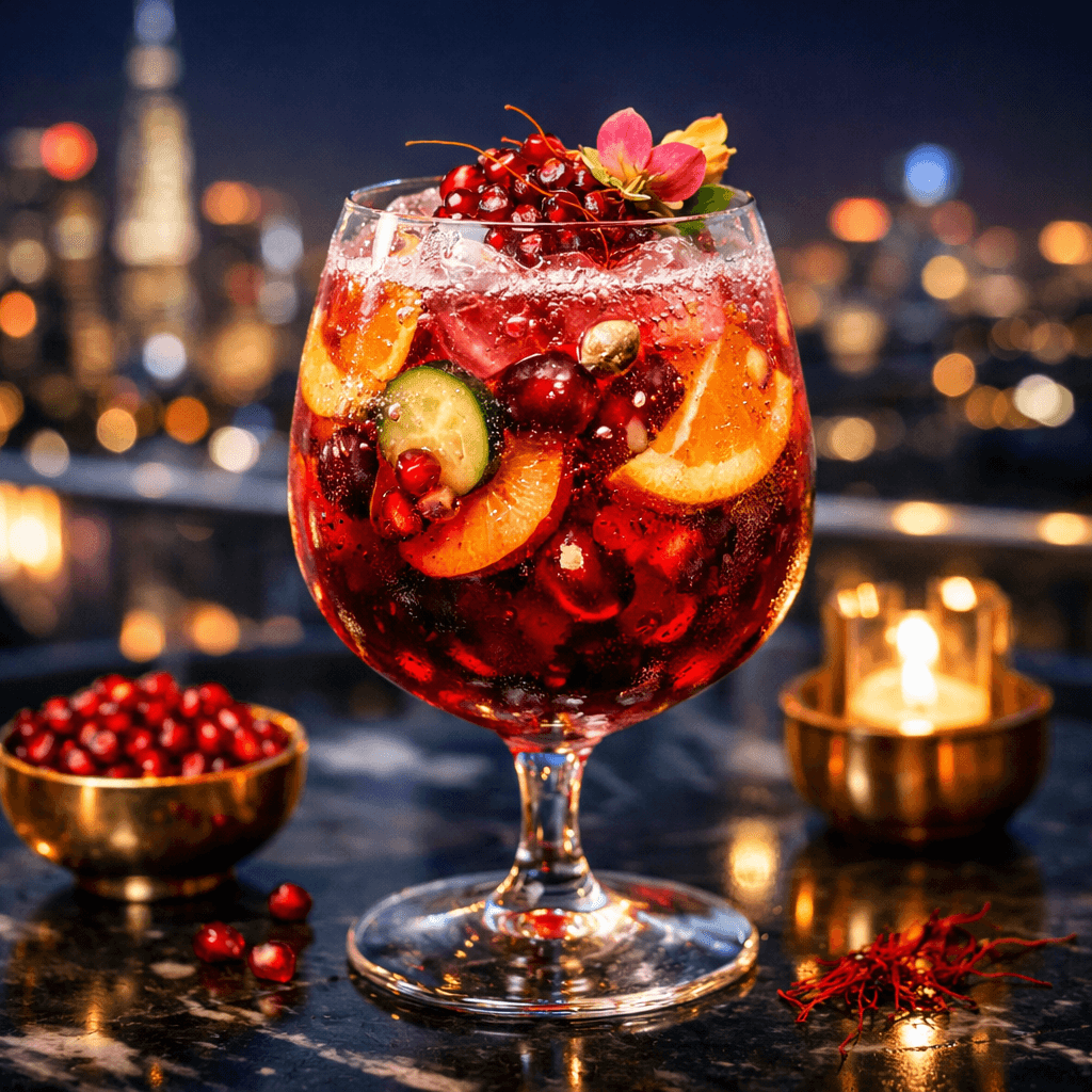 Pomegranate Saffron Sangria