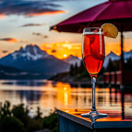 Rosé Alpine Fizz, Fresh and elegant cocktail with Lillet Rosé and Prosecco