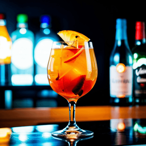 Seoul Sunrise Spritz, Bold cocktail with kimchi, citrus, and sparkling