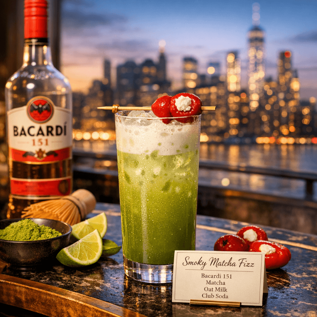 Smoky Matcha Fizz