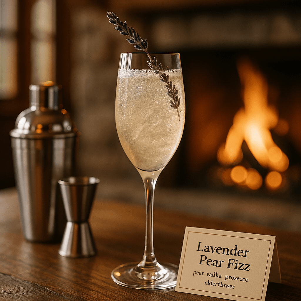 Sparkling Pear-Lavender Elixir