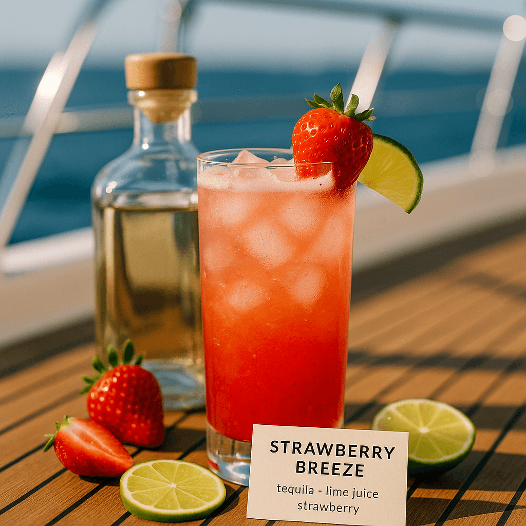 Strawberry Breeze Tequila Fizz