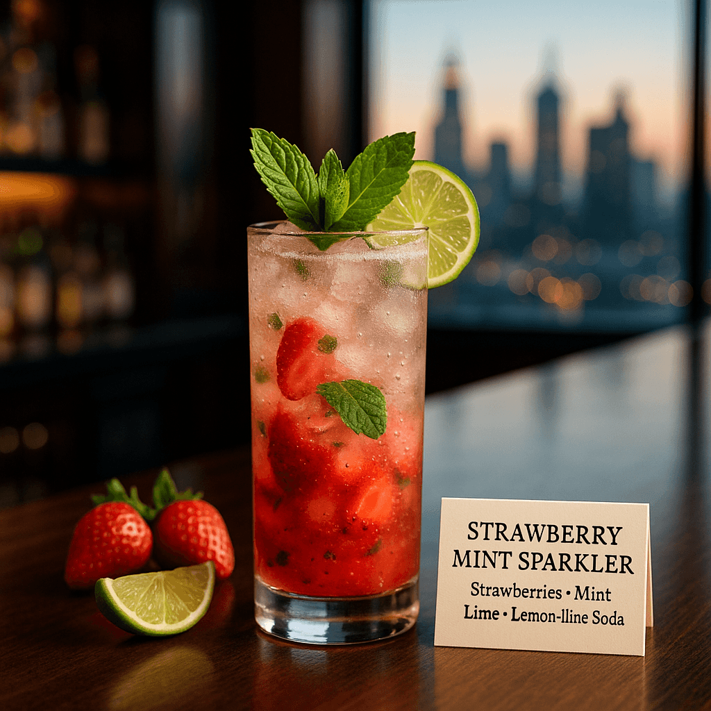 Strawberry Mint Sparkler