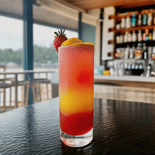 Strawberry Sunrise Mocktail