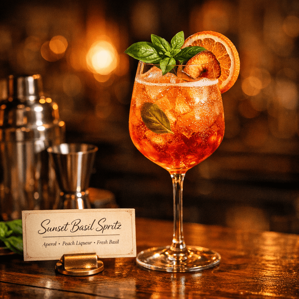 Sunset Basil Spritz