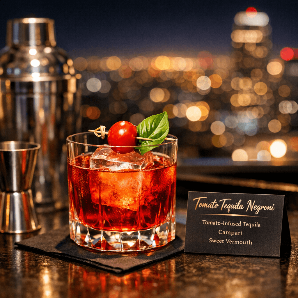 Tomato-Infused Tequila Negroni