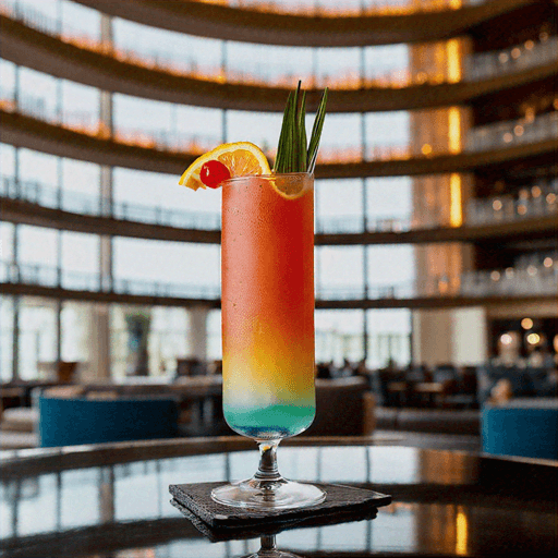 Tropical Sunset Swizzle