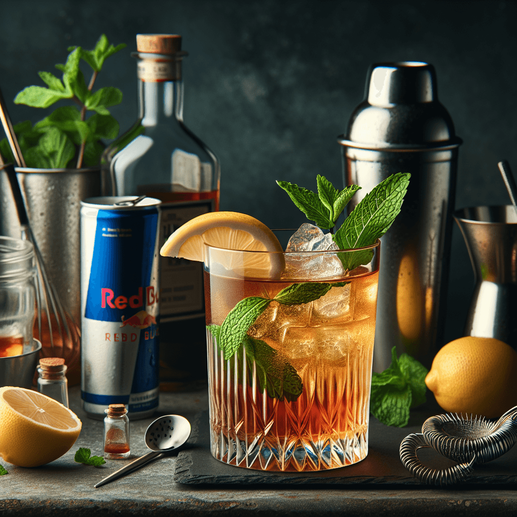 Whiskey Red Bull Spring Fizz, Whiskey Red Bull cocktail with spring ...