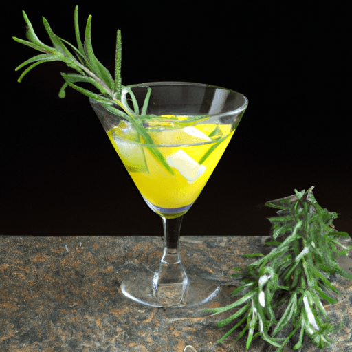 Yellow Rosemary Martini