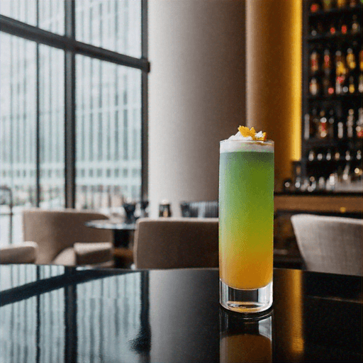 Zen Garden Elixir, Harmonious matcha cocktail with umamirich notes