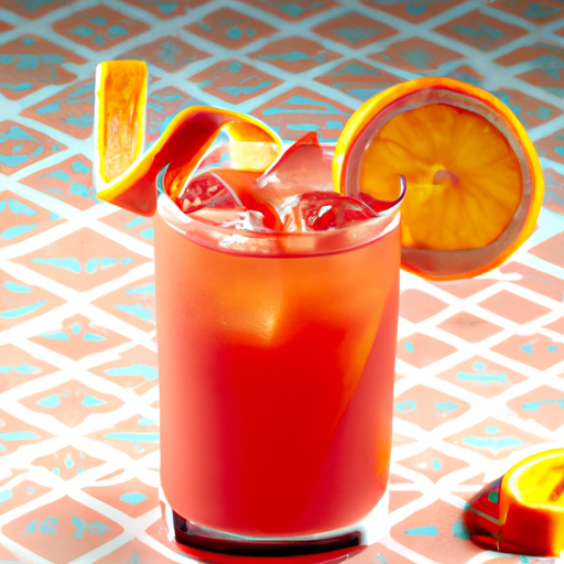 Blood Orange Caramel Whiskey Cocktail