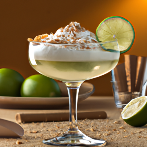 Key Lime Pie Martini with Whipped Vodka
