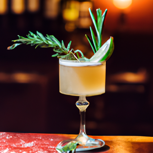 Rosemary Infused Tequila and Amaro Cocktail