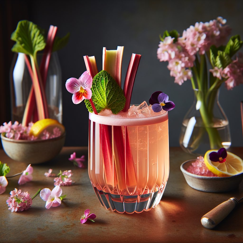 Spring Blush Rhubarb Cocktail