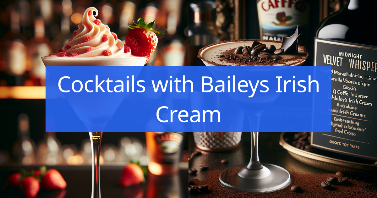 30+ Cocktail Recipes with Baileys Irish Cream created by AI