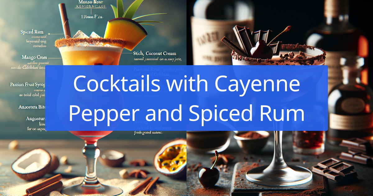 Cocktail Recipes with Cayenne Pepper and Spiced Rum created by AI