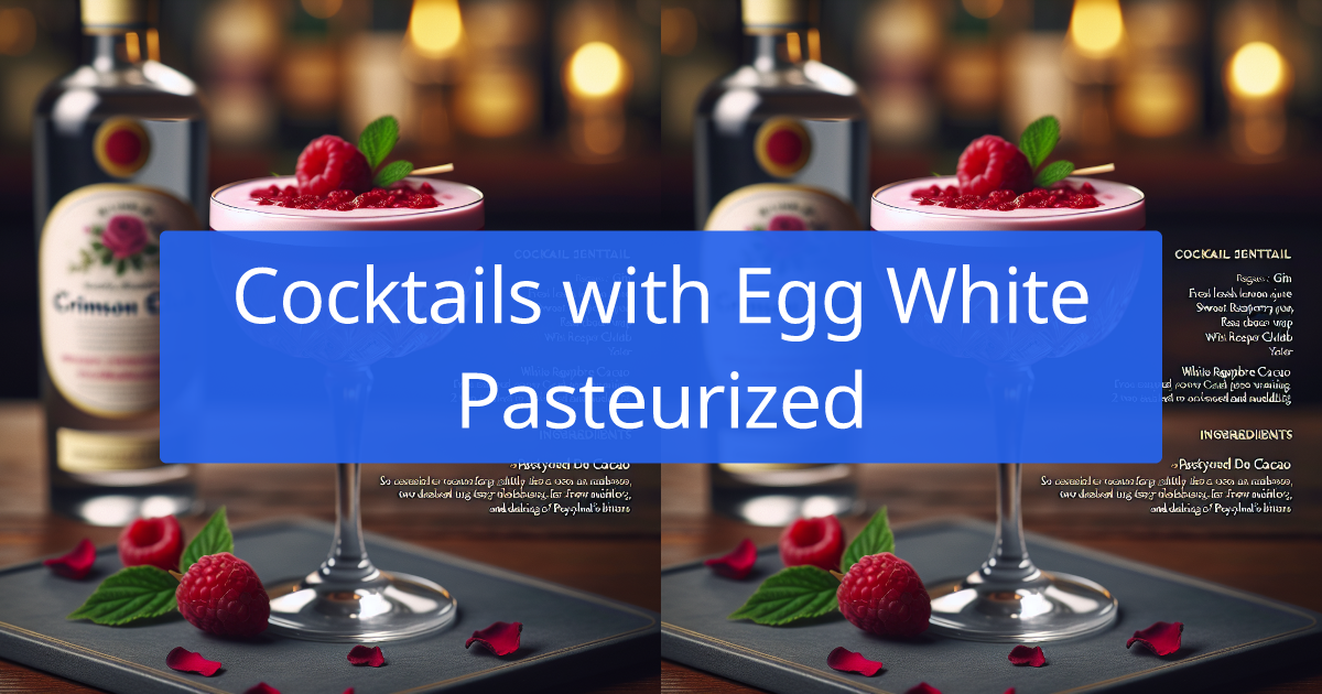 Cocktail Recipes with Egg White Pasteurized created by AI