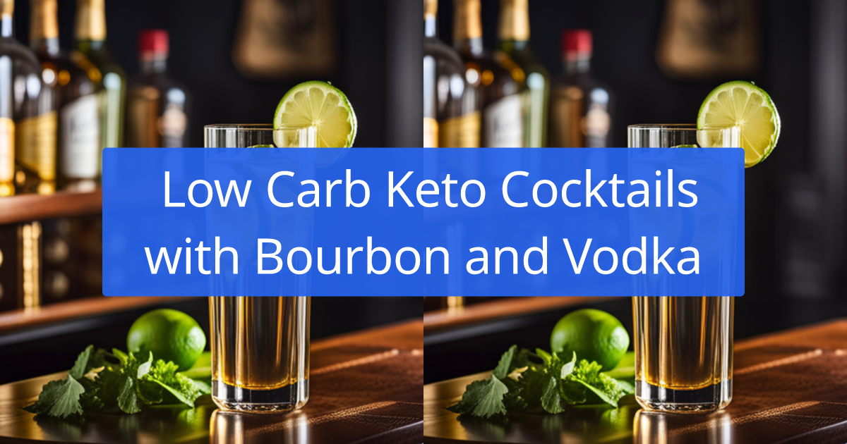 Low Carb Keto Drinks with Bourbon and Vodka created by AI