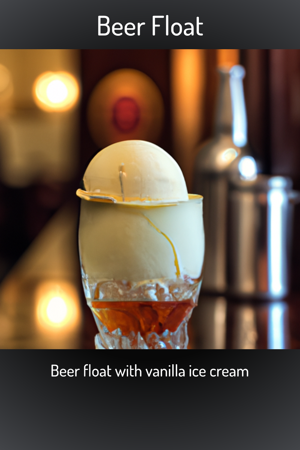 Beer Float, Beer float with vanilla ice cream