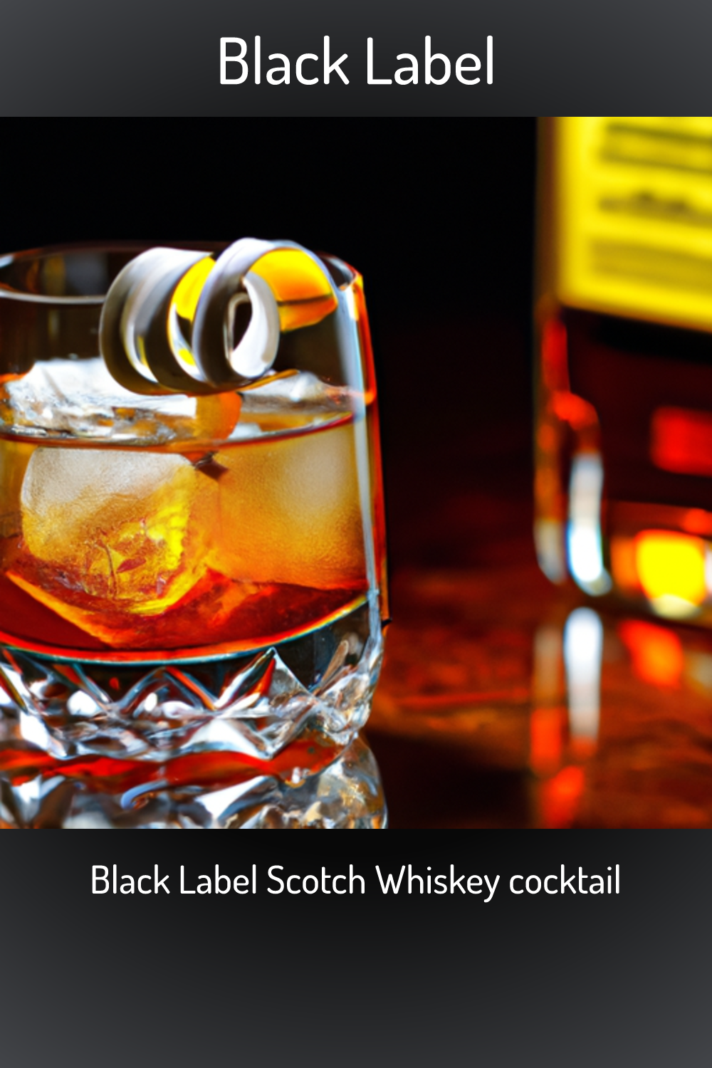 Black Label, Black Label Scotch Whiskey cocktail