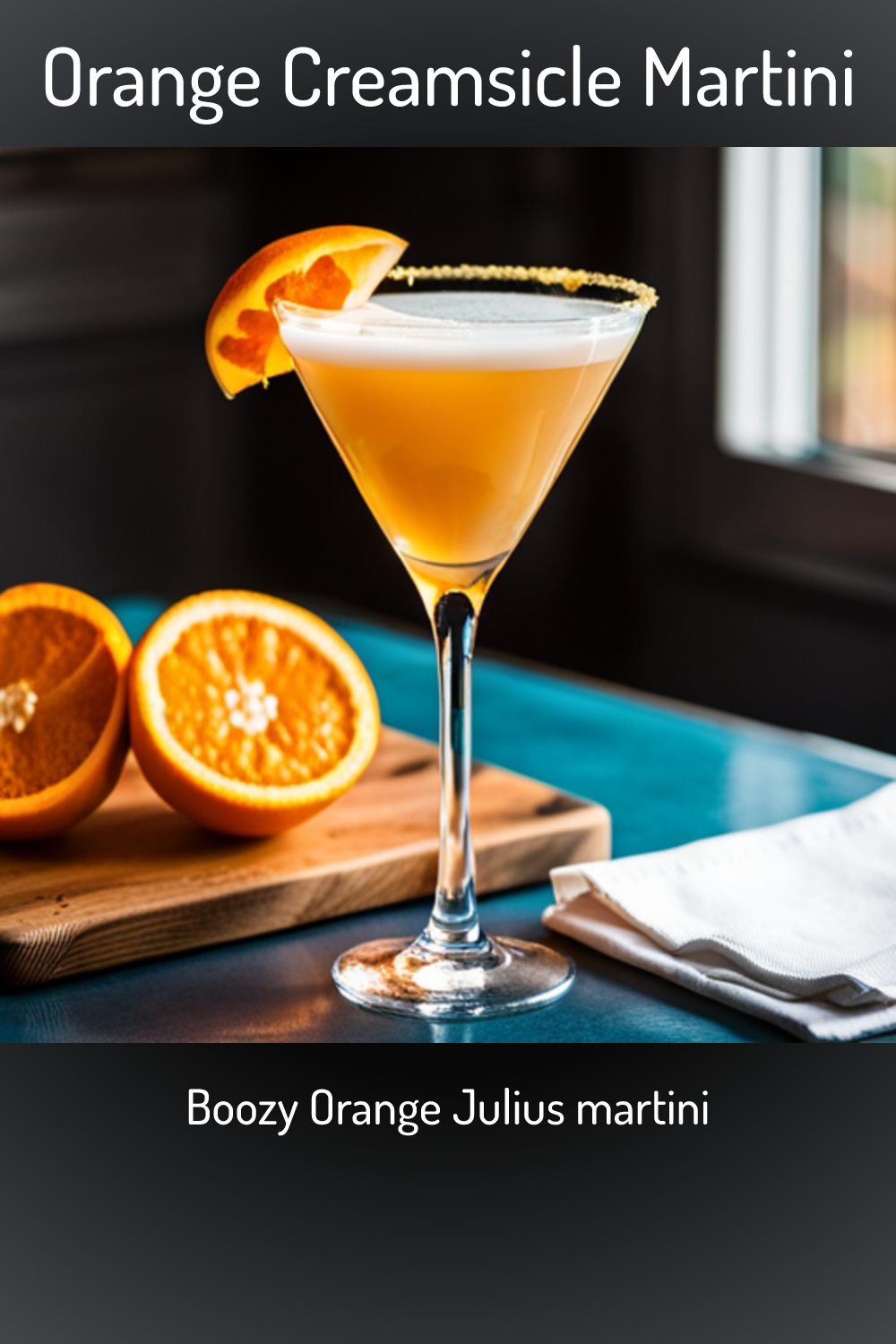 Orange Creamsicle Martini, Boozy Orange Julius martini