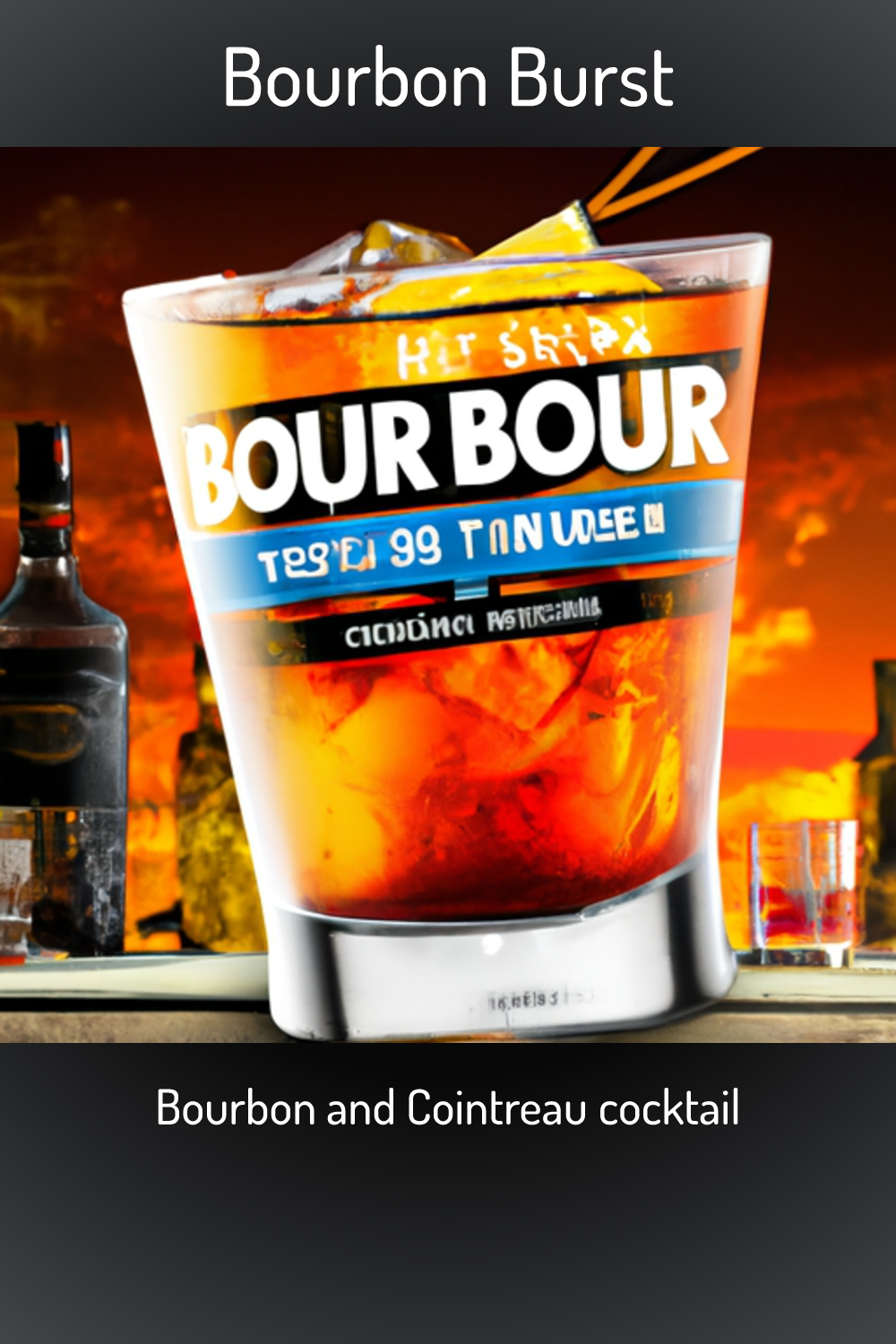 Bourbon Burst, Bourbon and Cointreau cocktail