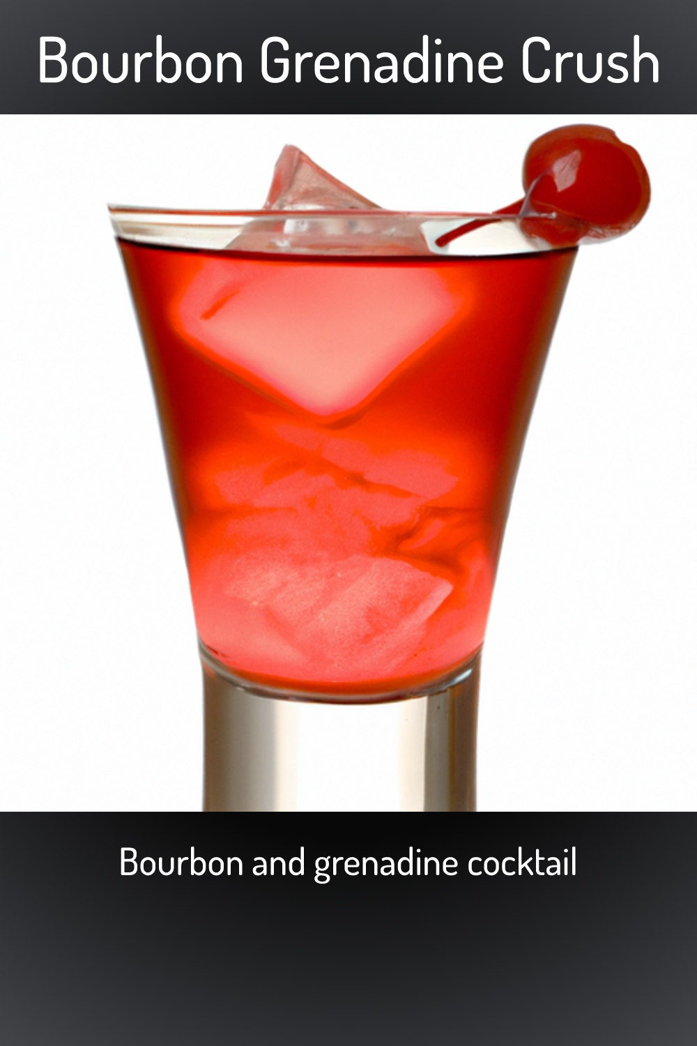 Bourbon Grenadine Crush, Bourbon and grenadine cocktail