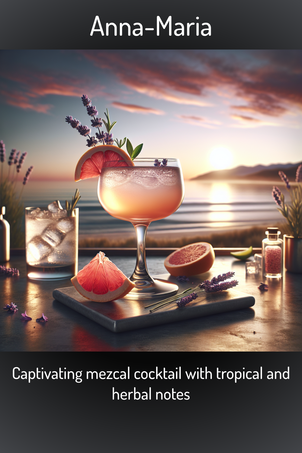 Anna-Maria, Captivating mezcal cocktail with tropical and herbal notes