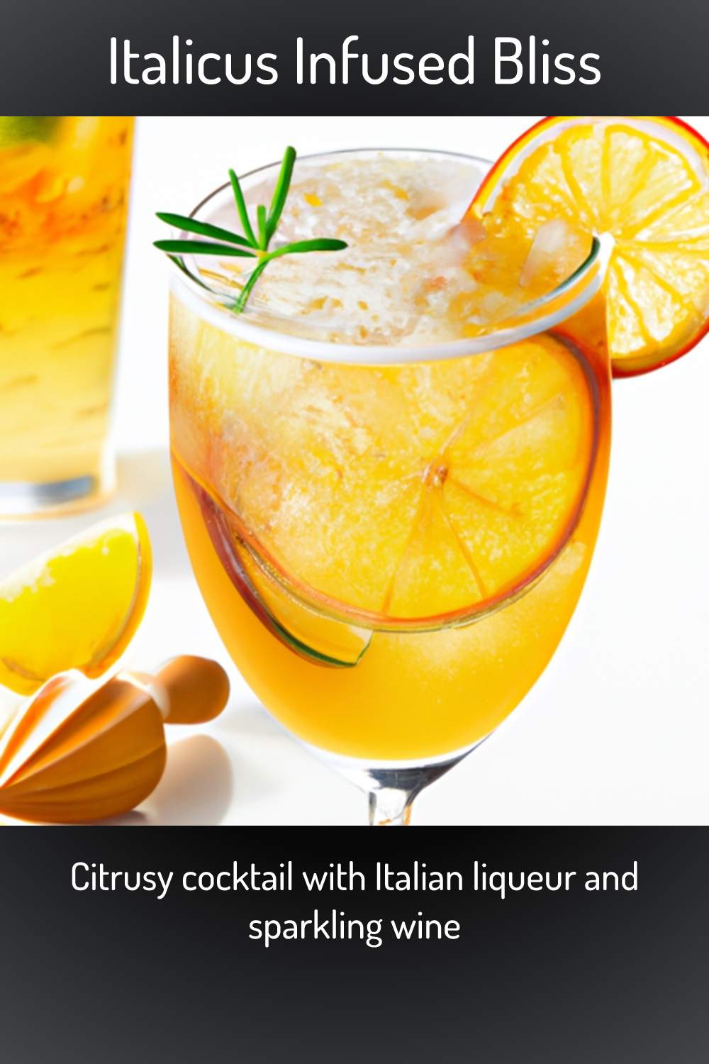 Italicus Infused Bliss, Citrusy cocktail with Italian liqueur and sparkling wine