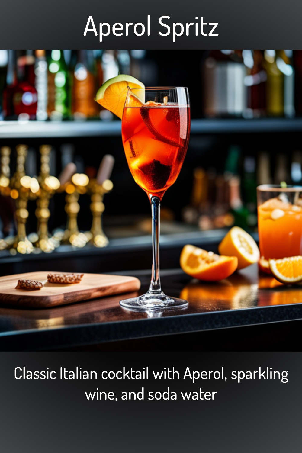 Aperol Spritz, Classic Italian cocktail with Aperol, sparkling wine