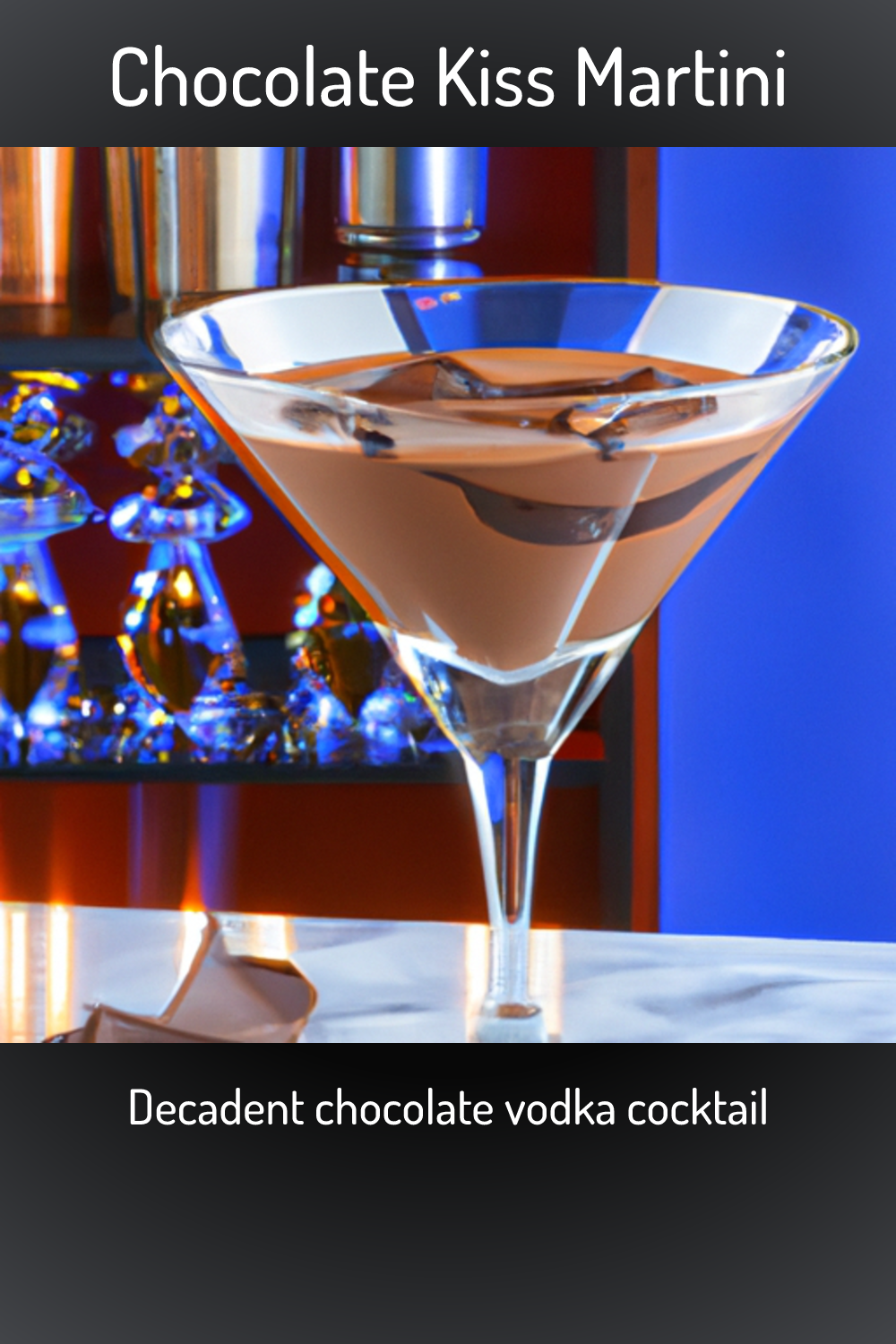 Chocolate Kiss Martini, Decadent chocolate vodka cocktail