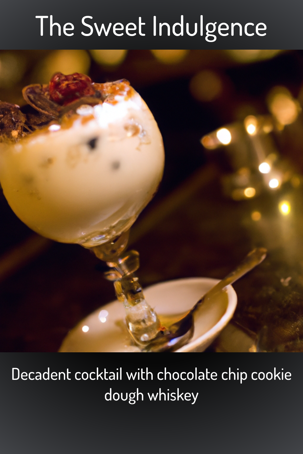 The Sweet Indulgence, Decadent cocktail with chocolate chip cookie