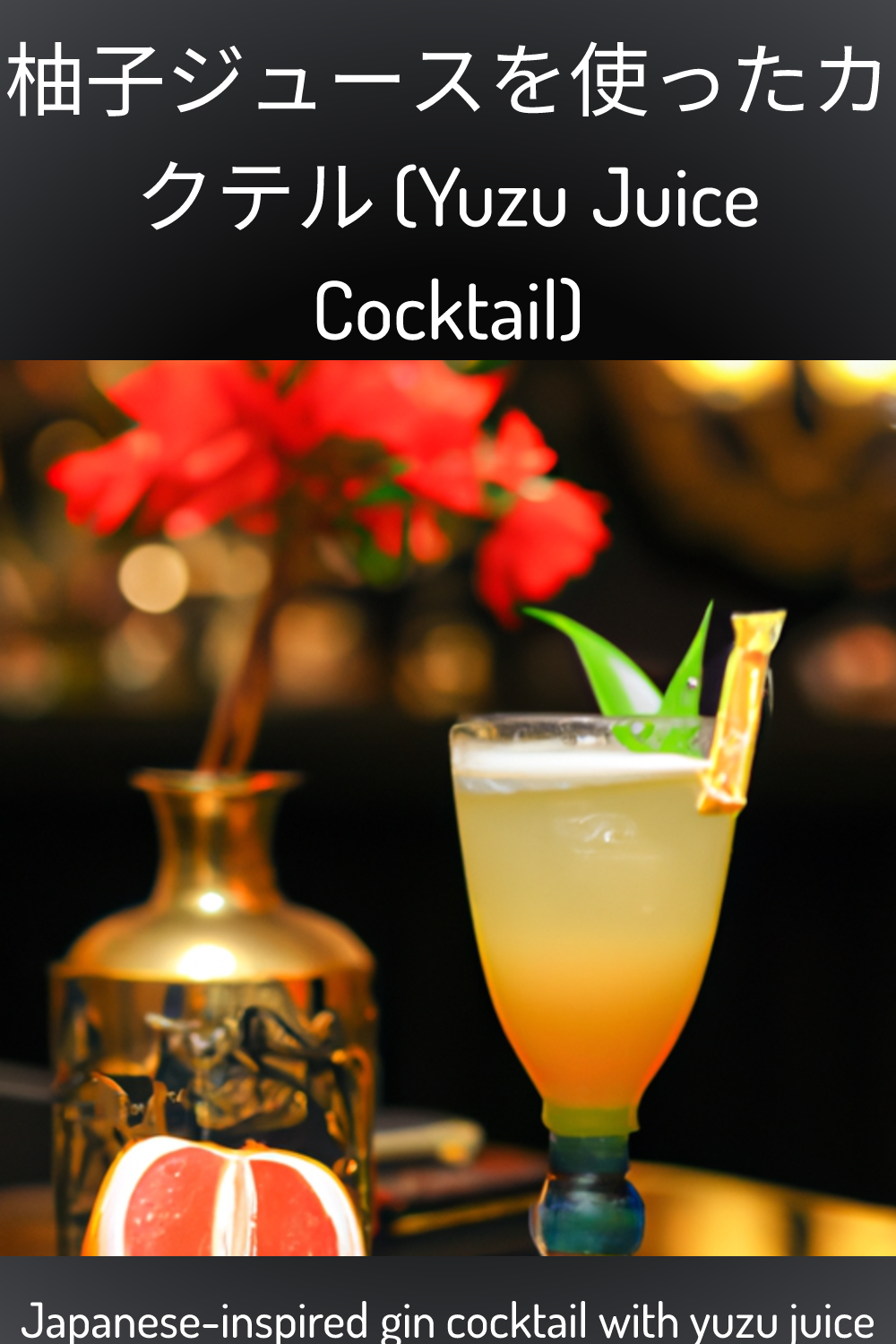 柚子ジュースを使ったカクテル (Yuzu Juice Cocktail), Japaneseinspired gin cocktail