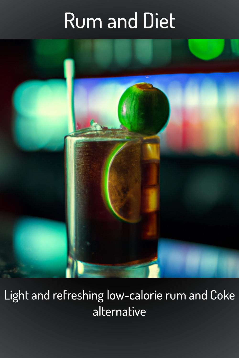 Rum and Diet, Light and refreshing lowcalorie rum and Coke alternative