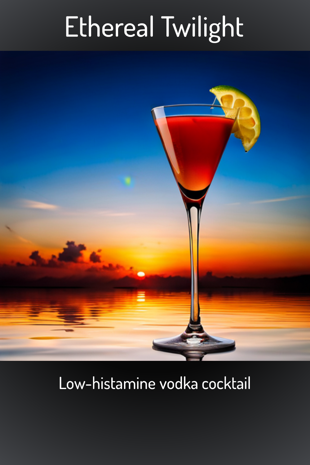 Ethereal Twilight, Lowhistamine vodka cocktail