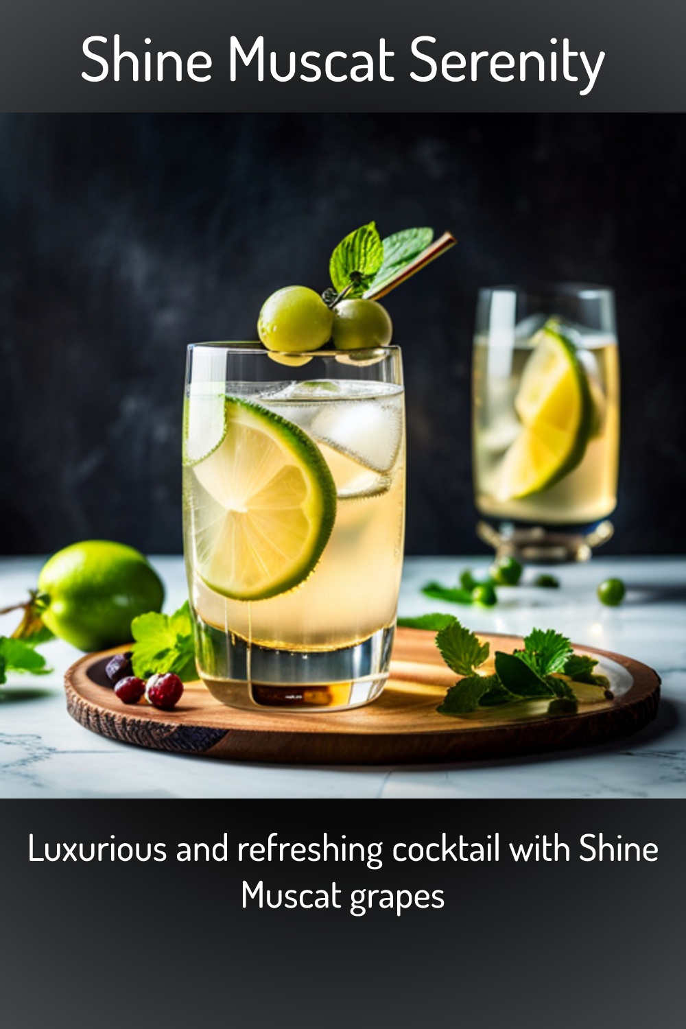 Shine Muscat Serenity, Luxurious and refreshing cocktail with Shine ...