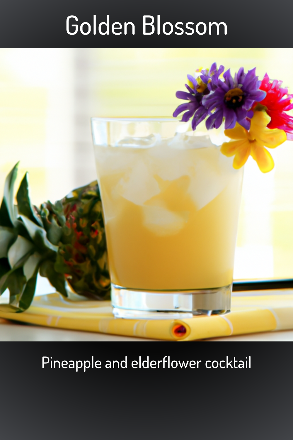 Golden Blossom, Pineapple and elderflower cocktail
