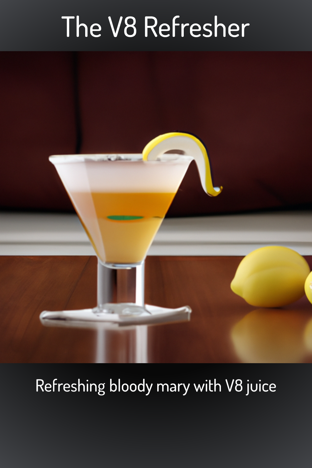 The V8 Refresher, Refreshing bloody mary with V8 juice