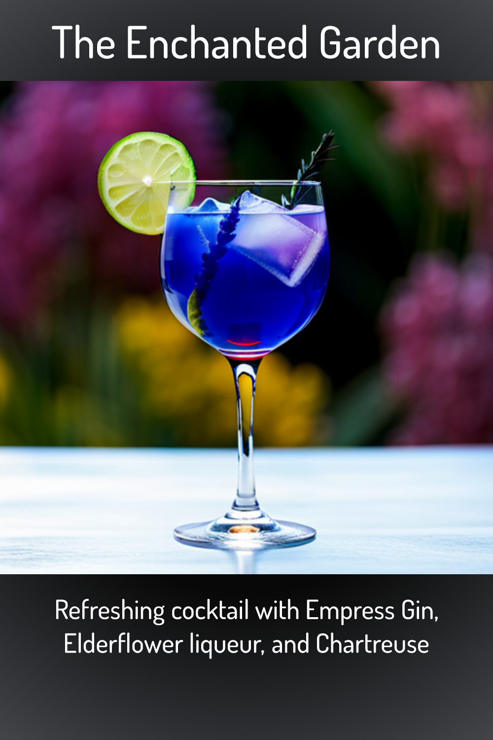The Enchanted Garden, Refreshing cocktail with Empress Gin, Elderflower