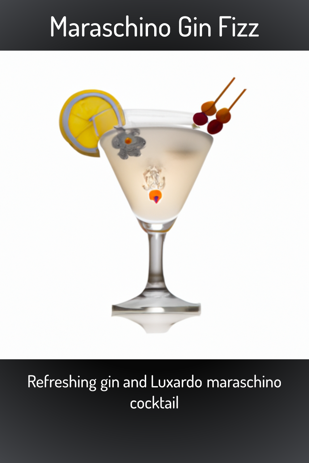 Maraschino Gin Fizz, Refreshing gin and Luxardo maraschino cocktail