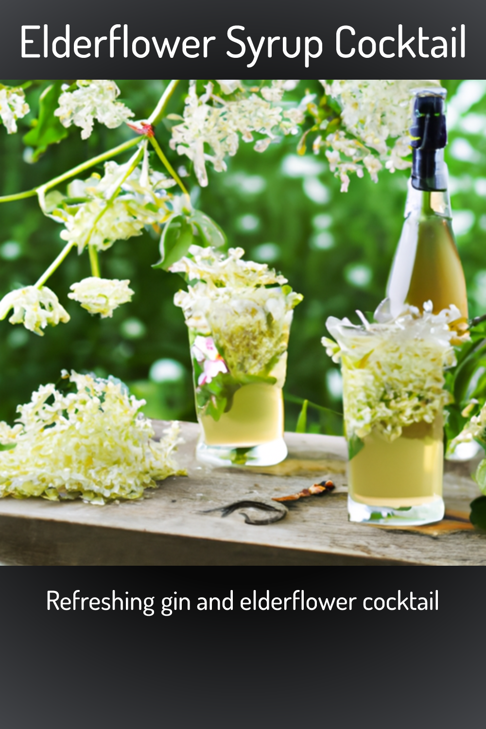 Elderflower Syrup Cocktail, Refreshing gin and elderflower cocktail